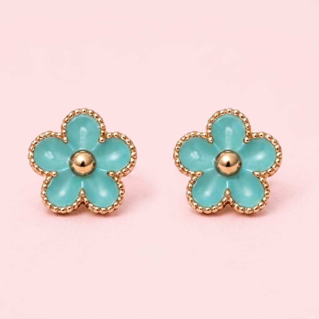 Multi Color Flower Ear studs (pack of 12) - Image 2