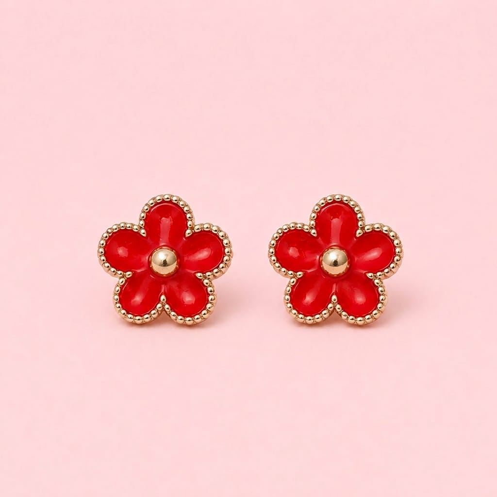 Multi Color Flower Ear studs (pack of 12) - Image 3