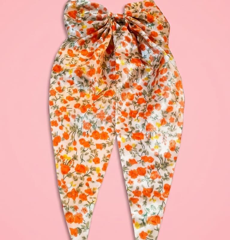 Silk Bow Hair Clip (multi-printed)