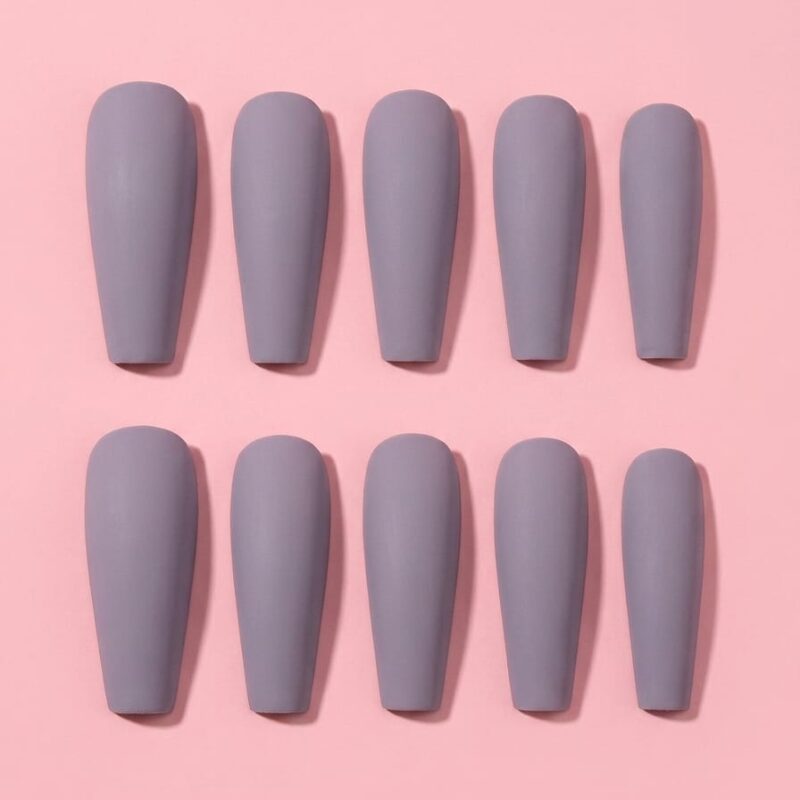 Matte Press-On Nails (Light Purple)