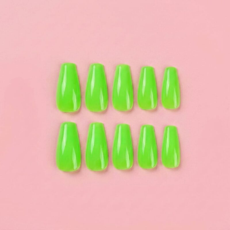 Shinny Press-on Nails (neon-green)